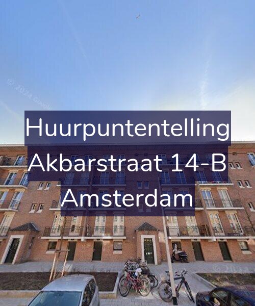 Foto gevel Huurpuntentelling voor Akbarstraat 14-B, Amsterdam