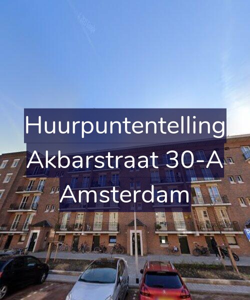 Foto gevel Huurpuntentelling voor Akbarstraat 30-A, Amsterdam