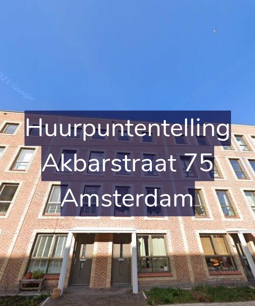 Foto gevel Huurpuntentelling voor Akbarstraat 75, Amsterdam