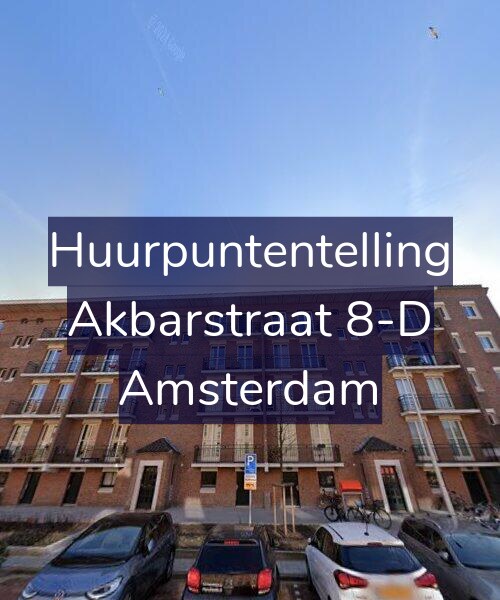 Foto gevel Huurpuntentelling voor Akbarstraat 8-D, Amsterdam