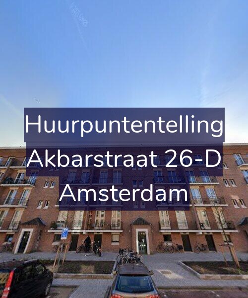 Foto gevel Huurpuntentelling voor Akbarstraat 26-D, Amsterdam