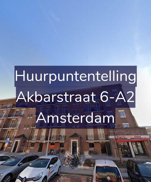 Foto gevel Huurpuntentelling voor Akbarstraat 6-A2, Amsterdam
