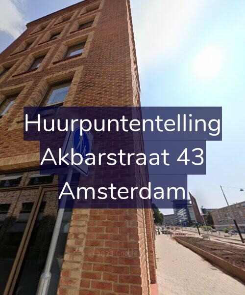 Foto gevel Huurpuntentelling voor Akbarstraat 43, Amsterdam