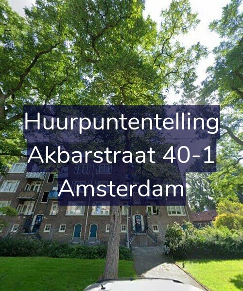 Foto gevel Huurpuntentelling voor Akbarstraat 40-1, Amsterdam
