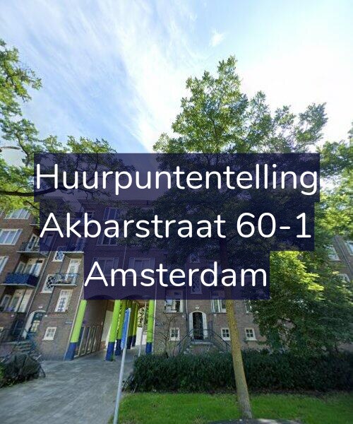 Foto gevel Huurpuntentelling voor Akbarstraat 60-1, Amsterdam