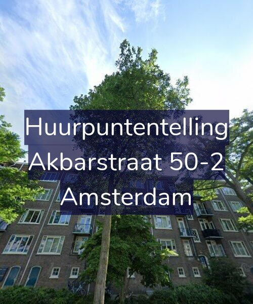 Foto gevel Huurpuntentelling voor Akbarstraat 50-2, Amsterdam