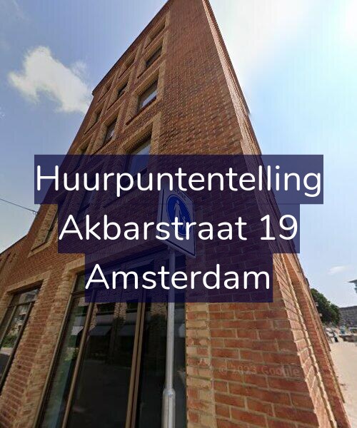 Foto gevel Huurpuntentelling voor Akbarstraat 19, Amsterdam