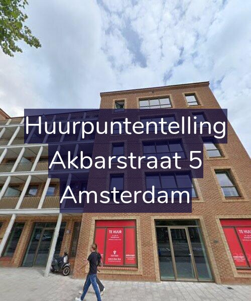 Foto gevel Huurpuntentelling voor Akbarstraat 5, Amsterdam