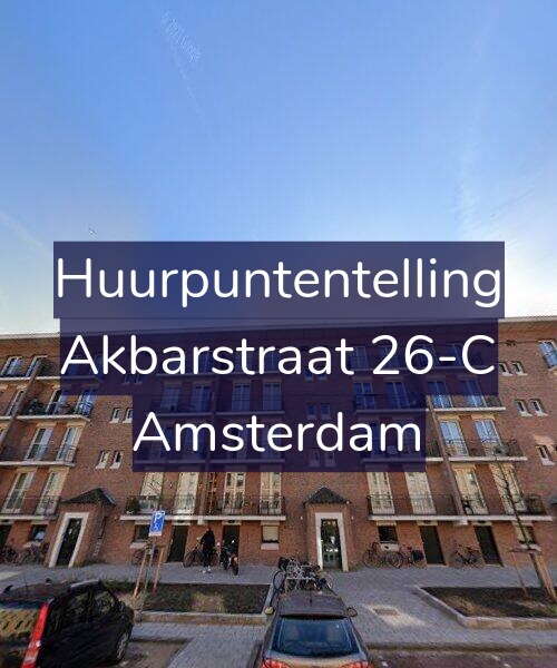 Foto gevel Huurpuntentelling voor Akbarstraat 26-C, Amsterdam