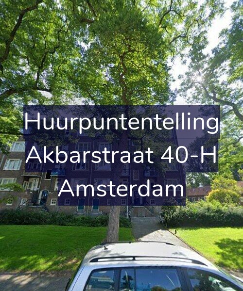 Foto gevel Huurpuntentelling voor Akbarstraat 40-H, Amsterdam
