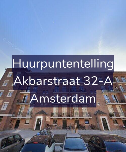 Foto gevel Huurpuntentelling voor Akbarstraat 32-A, Amsterdam