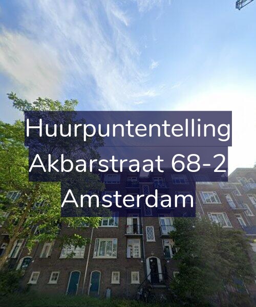 Foto gevel Huurpuntentelling voor Akbarstraat 68-2, Amsterdam