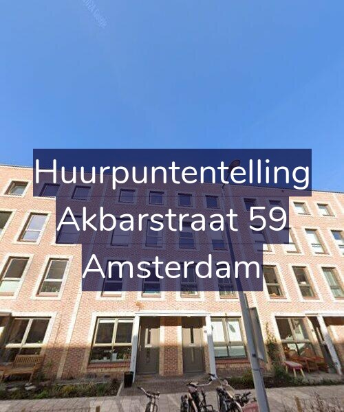 Foto gevel Huurpuntentelling voor Akbarstraat 59, Amsterdam