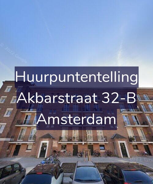 Foto gevel Huurpuntentelling voor Akbarstraat 32-B, Amsterdam