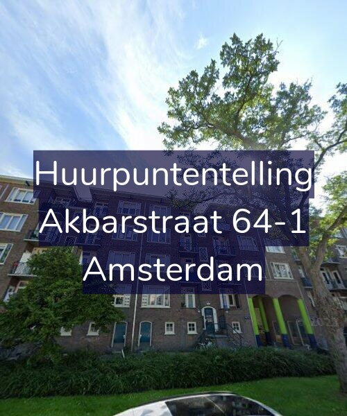Foto gevel Huurpuntentelling voor Akbarstraat 64-1, Amsterdam