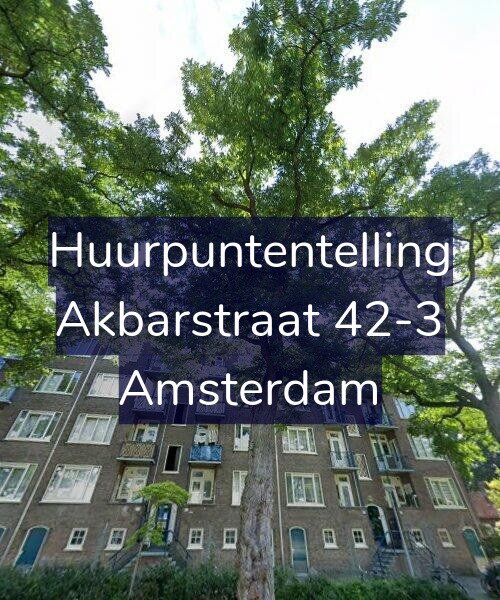 Foto gevel Huurpuntentelling voor Akbarstraat 42-3, Amsterdam