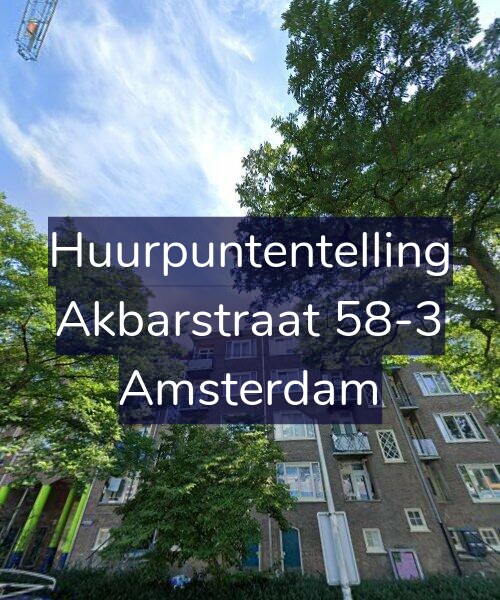 Foto gevel Huurpuntentelling voor Akbarstraat 58-3, Amsterdam