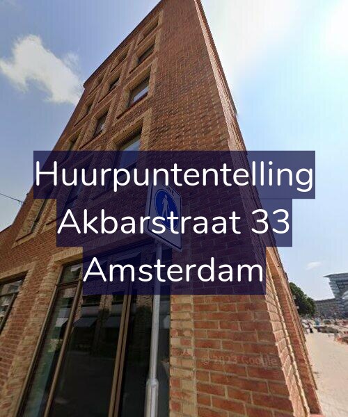 Foto gevel Huurpuntentelling voor Akbarstraat 33, Amsterdam
