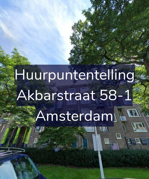 Foto gevel Huurpuntentelling voor Akbarstraat 58-1, Amsterdam