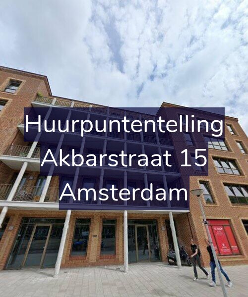 Foto gevel Huurpuntentelling voor Akbarstraat 15, Amsterdam