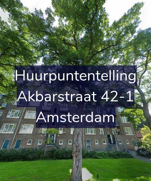 Foto gevel Huurpuntentelling voor Akbarstraat 42-1, Amsterdam