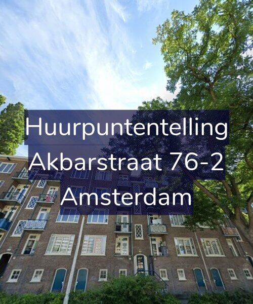 Foto gevel Huurpuntentelling voor Akbarstraat 76-2, Amsterdam