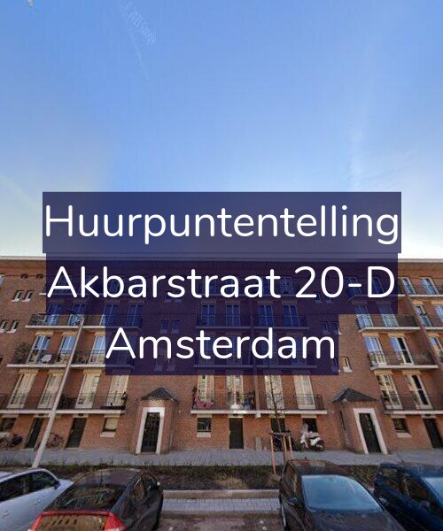 Foto gevel Huurpuntentelling voor Akbarstraat 20-D, Amsterdam