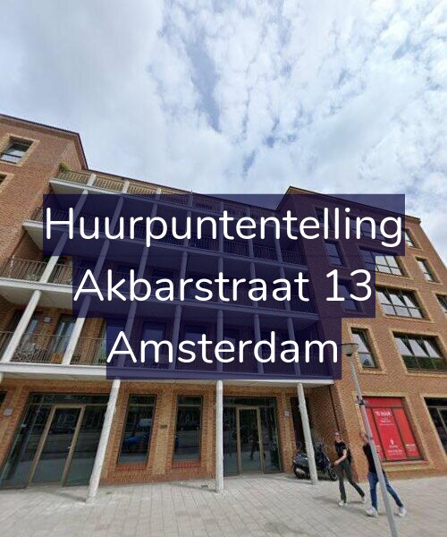 Foto gevel Huurpuntentelling voor Akbarstraat 13, Amsterdam