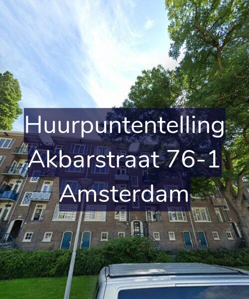 Foto gevel Huurpuntentelling voor Akbarstraat 76-1, Amsterdam