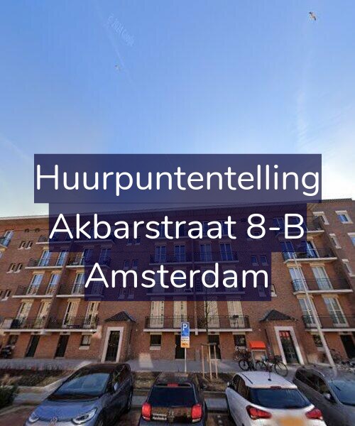 Foto gevel Huurpuntentelling voor Akbarstraat 8-B, Amsterdam