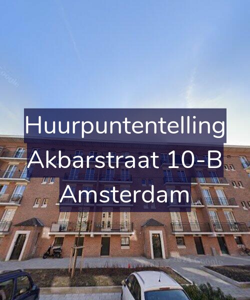 Foto gevel Huurpuntentelling voor Akbarstraat 10-B, Amsterdam