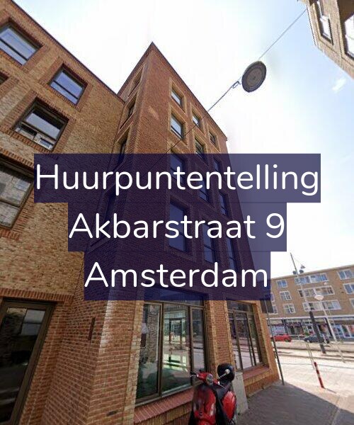 Foto gevel Huurpuntentelling voor Akbarstraat 9, Amsterdam