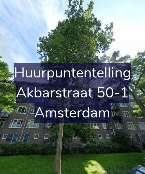 Foto gevel Huurpuntentelling voor Akbarstraat 50-1, Amsterdam
