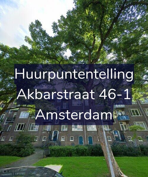 Foto gevel Huurpuntentelling voor Akbarstraat 46-1, Amsterdam