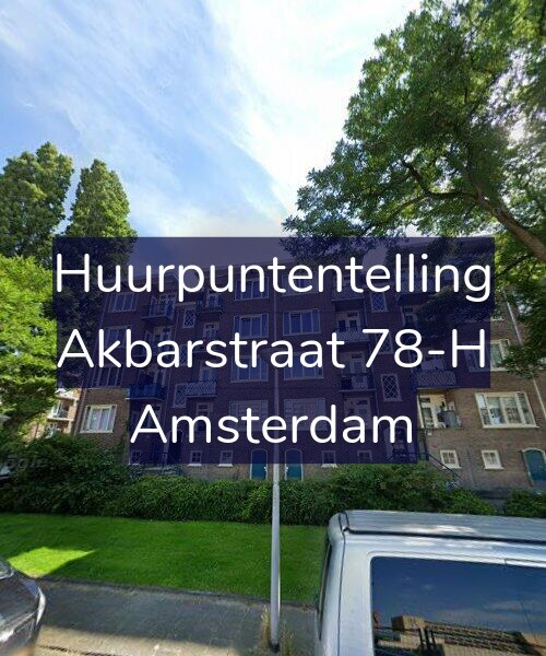 Foto gevel Huurpuntentelling voor Akbarstraat 78-H, Amsterdam