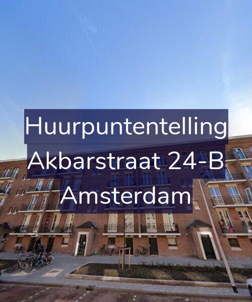 Foto gevel Huurpuntentelling voor Akbarstraat 24-B, Amsterdam