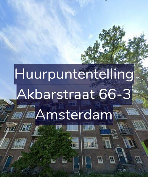 Foto gevel Huurpuntentelling voor Akbarstraat 66-3, Amsterdam