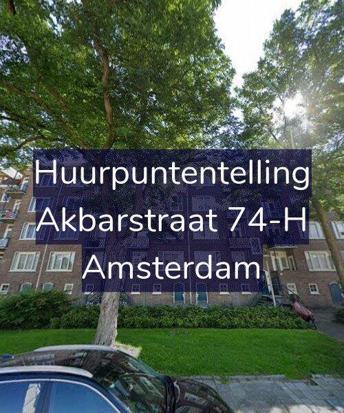 Foto gevel Huurpuntentelling voor Akbarstraat 74-H, Amsterdam