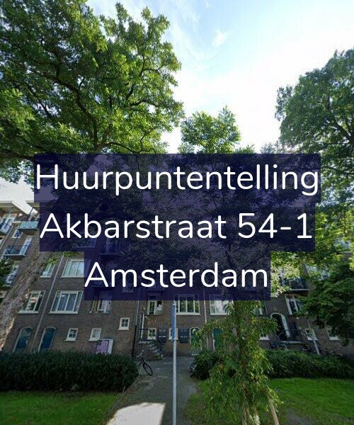 Foto gevel Huurpuntentelling voor Akbarstraat 54-1, Amsterdam