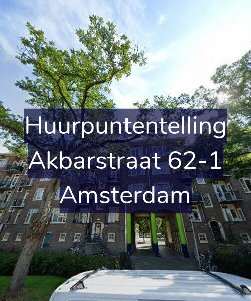 Foto gevel Huurpuntentelling voor Akbarstraat 62-1, Amsterdam