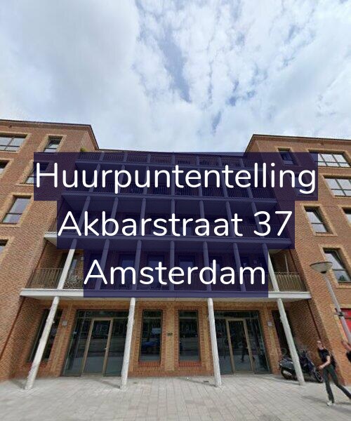 Foto gevel Huurpuntentelling voor Akbarstraat 37, Amsterdam