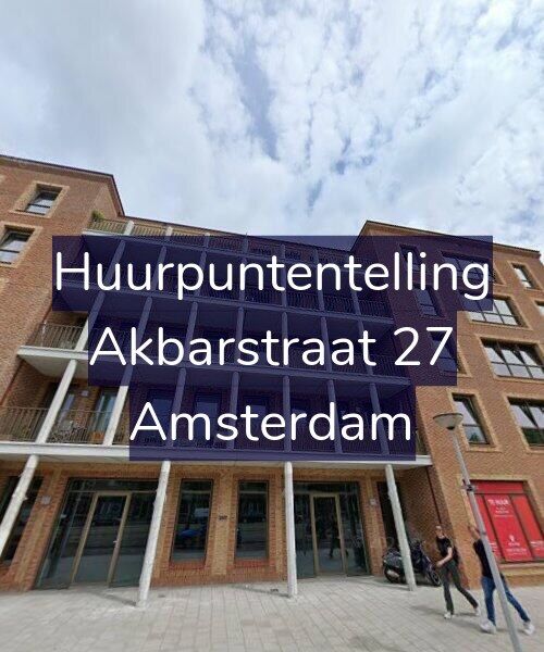 Foto gevel Huurpuntentelling voor Akbarstraat 27, Amsterdam