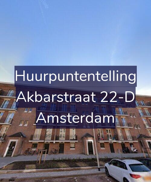 Foto gevel Huurpuntentelling voor Akbarstraat 22-D, Amsterdam