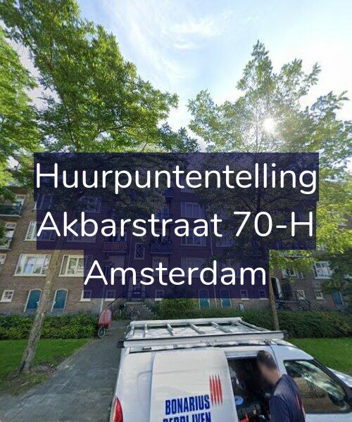 Foto gevel Huurpuntentelling voor Akbarstraat 70-H, Amsterdam