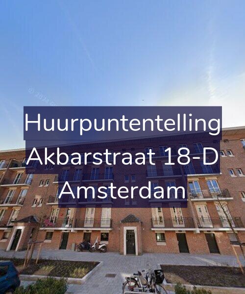 Foto gevel Huurpuntentelling voor Akbarstraat 18-D, Amsterdam
