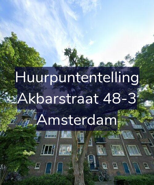 Foto gevel Huurpuntentelling voor Akbarstraat 48-3, Amsterdam