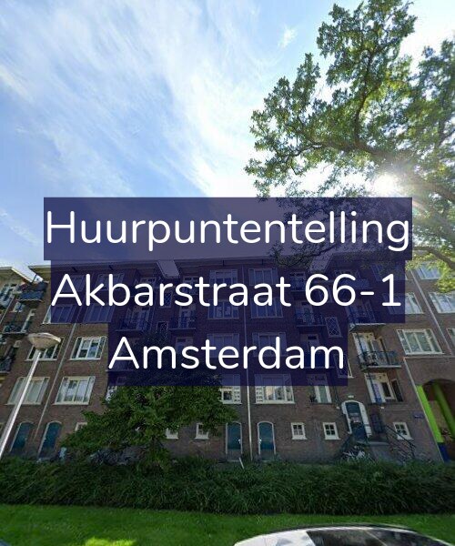 Foto gevel Huurpuntentelling voor Akbarstraat 66-1, Amsterdam