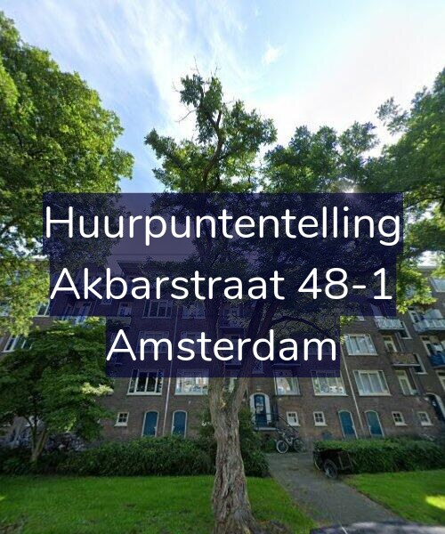 Foto gevel Huurpuntentelling voor Akbarstraat 48-1, Amsterdam