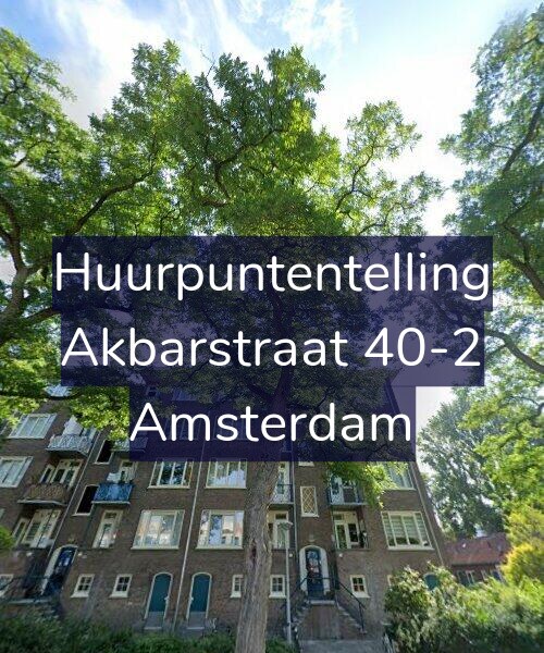 Foto gevel Huurpuntentelling voor Akbarstraat 40-2, Amsterdam