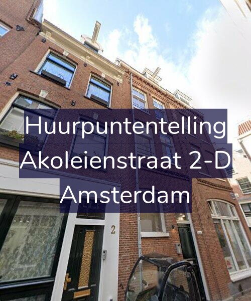 Foto gevel Huurpuntentelling voor Akoleienstraat 2-D, Amsterdam